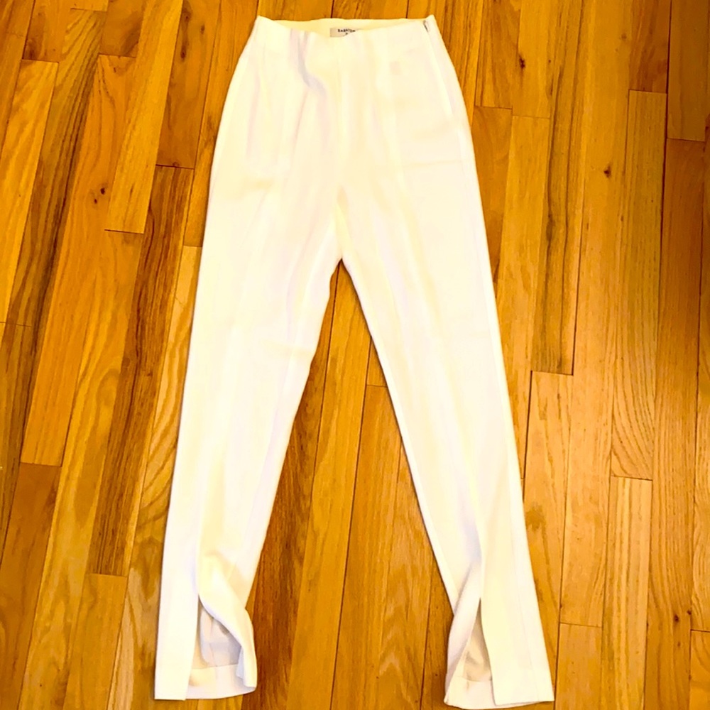 Babaton Jotham white trouser pants with front slit